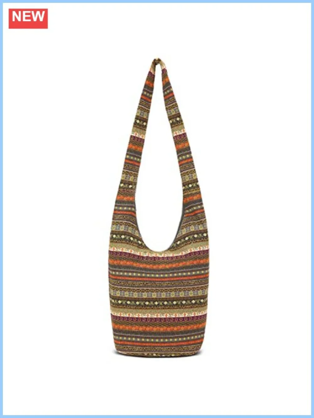 Large Canvas Bohemian Hobo Bag Animal Print Crossbody Shoulder Handbag